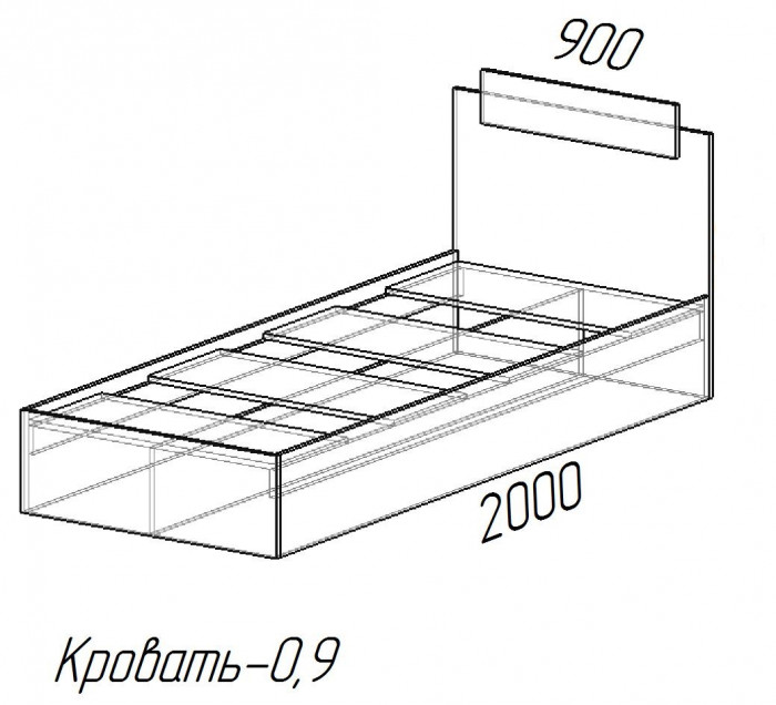 Кровать Эко 0.9