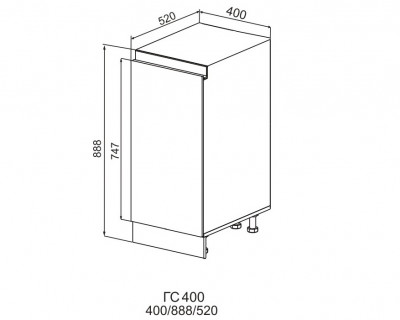 Шкаф нижний 400 Марсель Гола