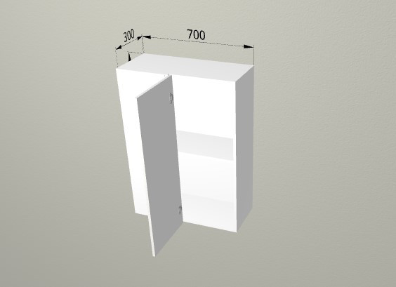Шкаф навесной 700/950 угловой Санвут