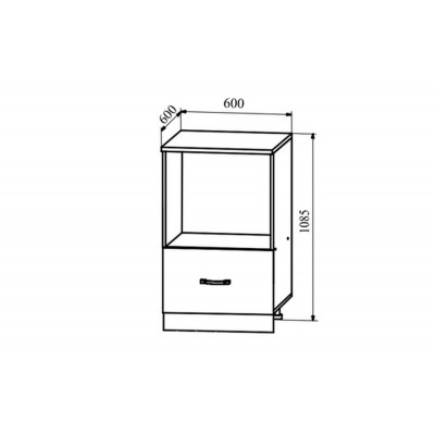 Шкаф нижний 600 под микроволновку Олива
