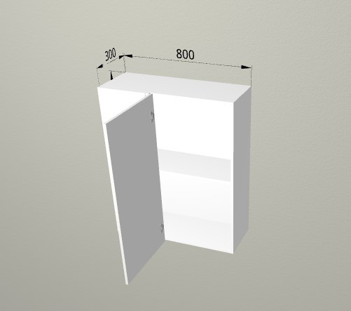 Шкаф навесной 800/950 угловой Санвут