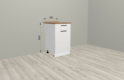 Шкаф нижний 500 с 1 ящиком Санвут МДФ