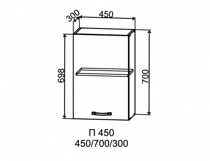 Шкаф верхний 450/700 Фенис