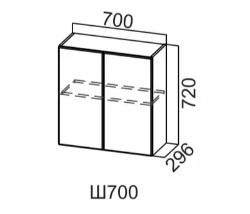 Шкаф навесной 700/720 Квадро СВ 
