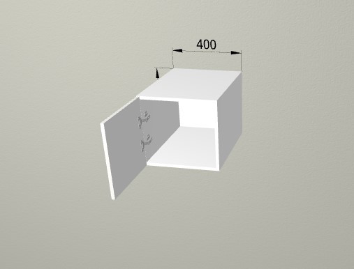 Шкаф навесной 400 распашной глубокий Санвут