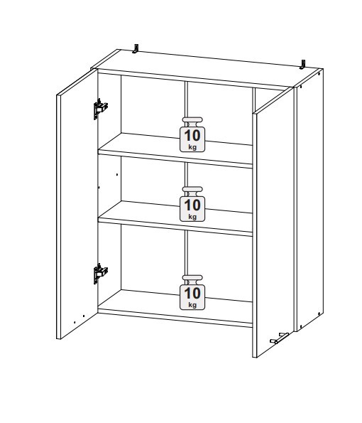 Шкаф верхний 800 (премьер) Олива металлик