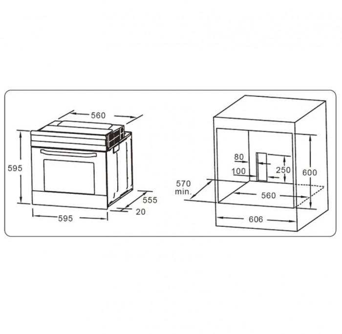 Электрический духовой шкаф Evelux EO 620 B