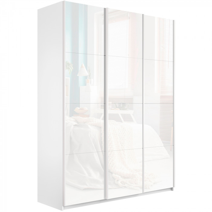 Шкаф купе Прайм 3-х дв. со стеклами 1800 Е1