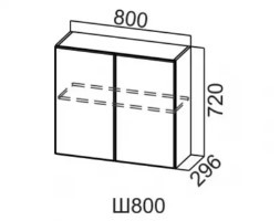 Шкаф навесной 800/720 Квадро СВ 