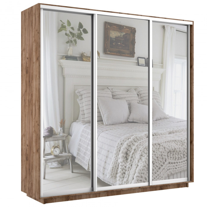 Шкаф купе Трио 3 зеркала Экспресс 2400х2400 Е1