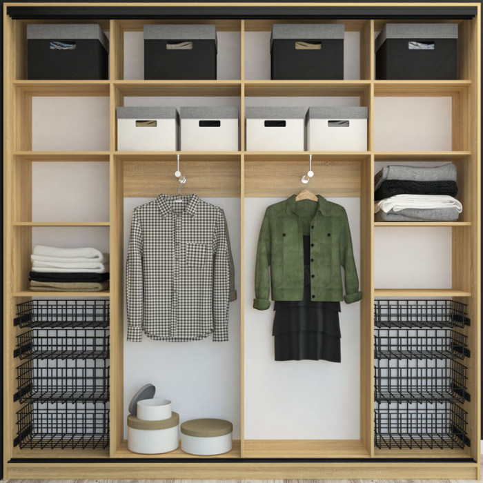 Шкаф купе Лофт 2400 глубина 470 фасад зеркало сплошное