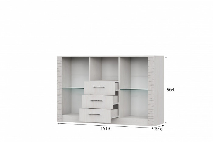 Комод-витрина Гамма-20