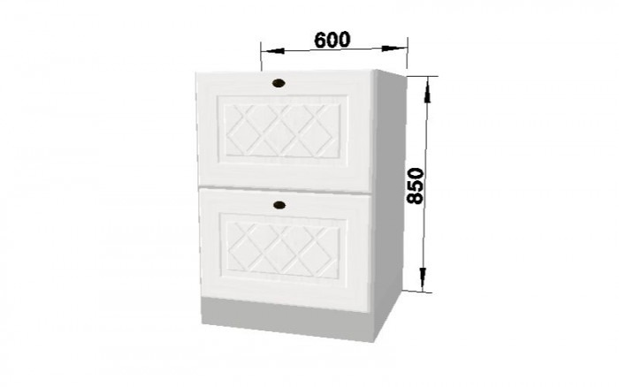 Шкаф нижний 600 2 ящика Гранд
