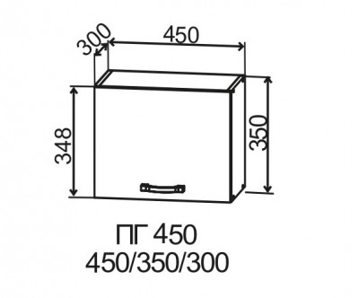 Шкаф верхний 450/350 Фортуна ДСВ