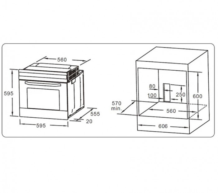 Электрический духовой шкаф Evelux EO 630 PB