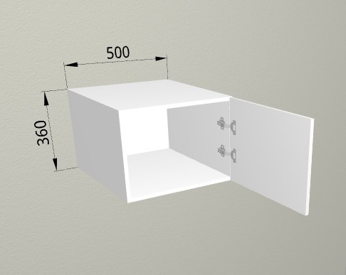Шкаф навесной 500 распашной глубокий Санвут