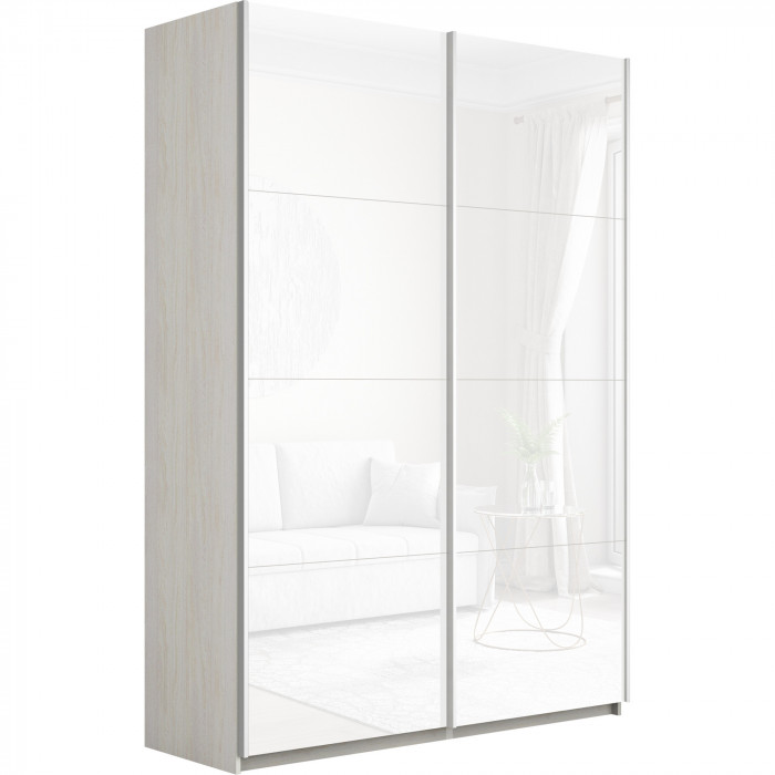 Шкаф купе Прайм 2-х дв. со стеклами 1400 Е1
