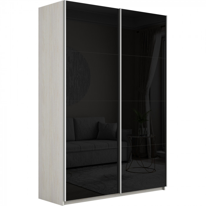 Шкаф купе Прайм 2-х дв. со стеклами 1400 Е1