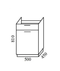 Шкаф нижний 500 под мойку Мальва
