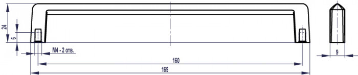 Ручка - скоба FS 184160 Хром матовый (ТЗ)