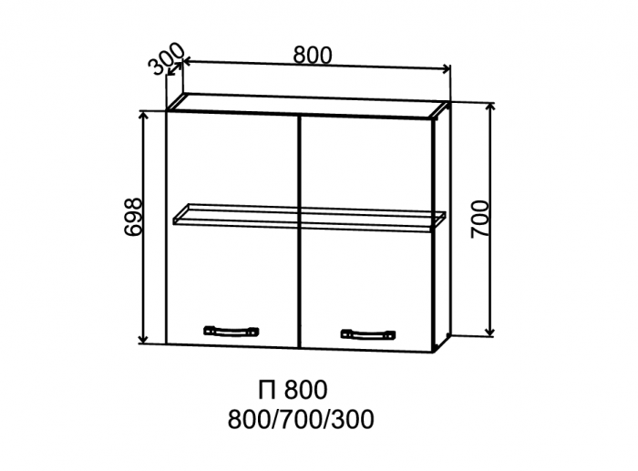 Шкаф верхний 800/700 Фенис
