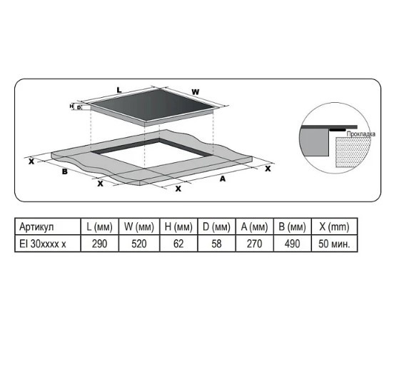 Индукционная варочная панель Evelux EI 3020