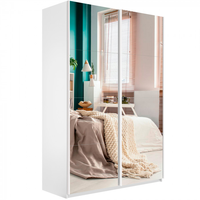 Шкаф купе Прайм 2-х дв. с зеркалами 1400 Е1