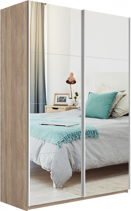 Шкаф купе Прайм 2-х дв. с зеркалами 1400 Е1