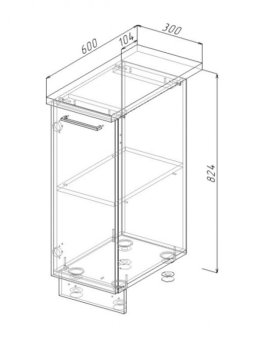 Шкаф нижний 300 Санвут