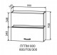 Шкаф верхний Blum Aventos 800/720 Тренто (Серый, Белая кожа)