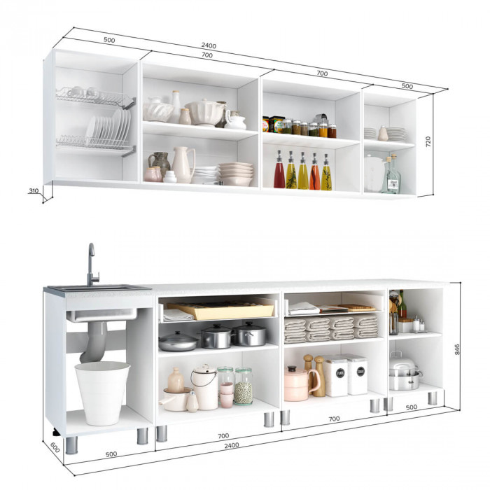 Кухня 2,4 м Айсбери