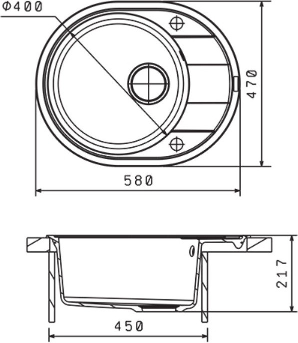 Мойка для кухни Родос 580