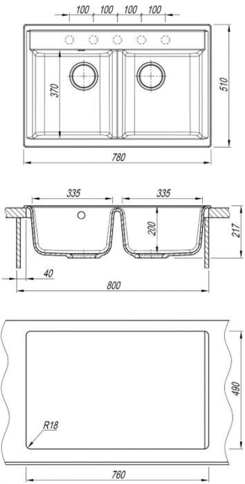 Мойка для кухни Астра 780