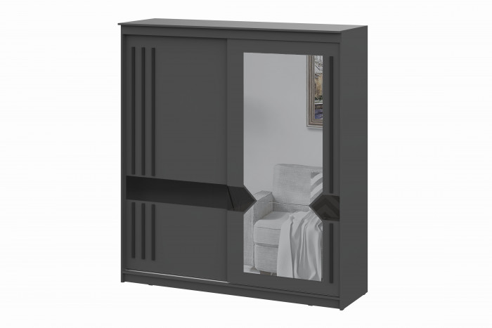 Шкаф купе №25 Блэк Лайт 2000