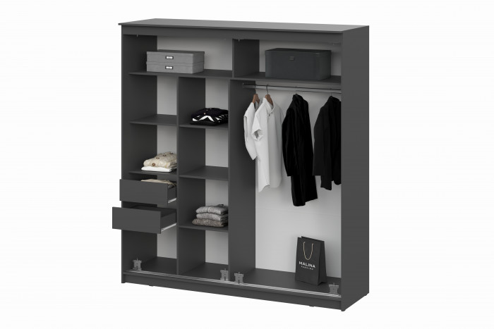 Шкаф купе №25 Блэк Лайт 2000