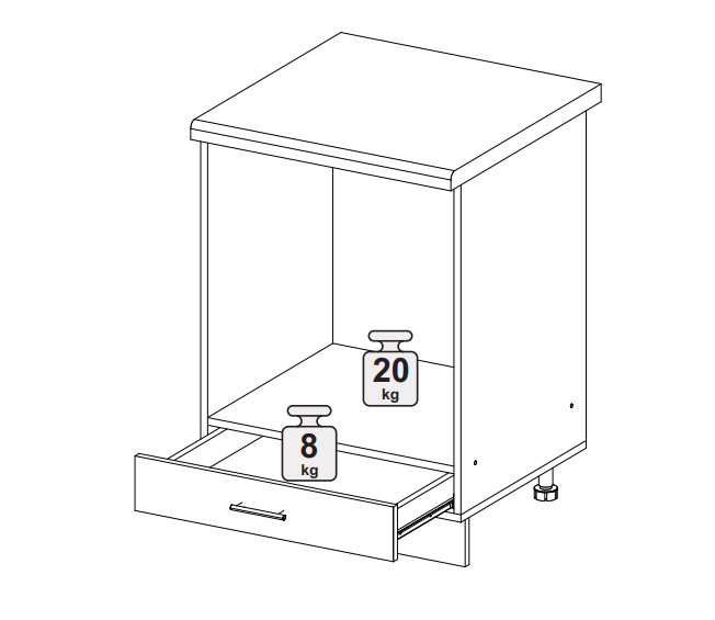 Шкаф нижний духовой ШНД 600 Норд