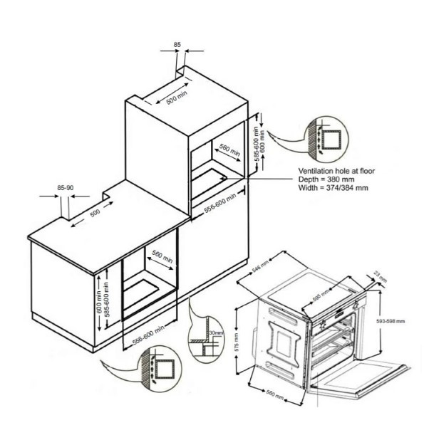 Газовый духовой шкаф Evelux GSO 614 EIR