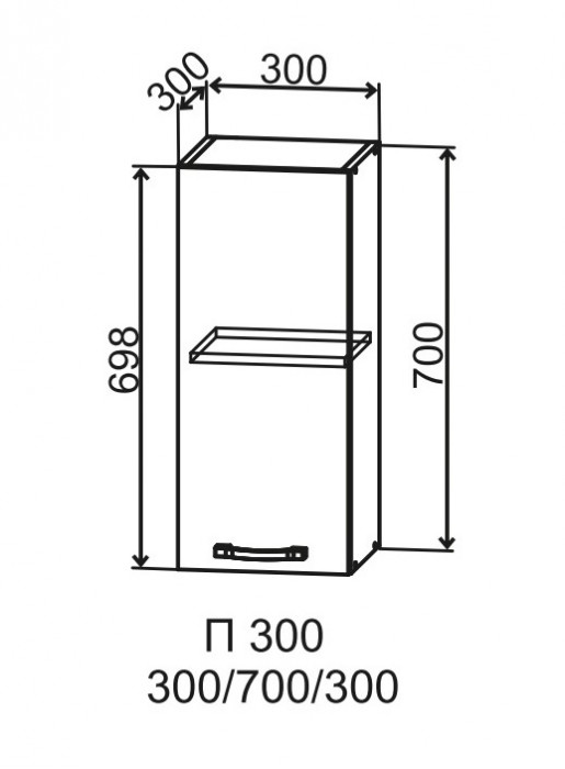 Шкаф верхний 300/700 Фортуна ДСВ