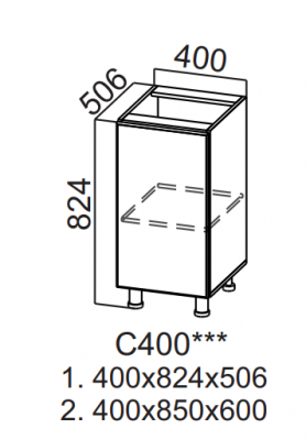 Шкаф нижний 400 Квадро СВ