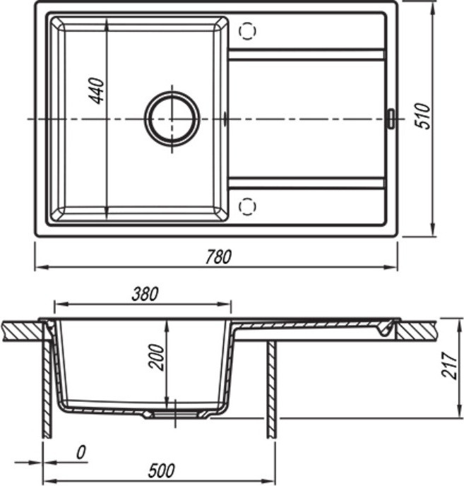 Мойка для кухни Липси 780