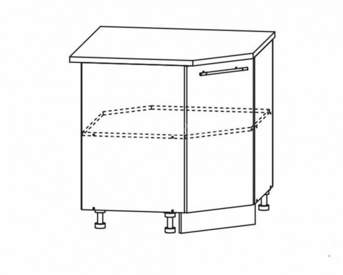 Шкаф нижний 850х850 угловой Гранд