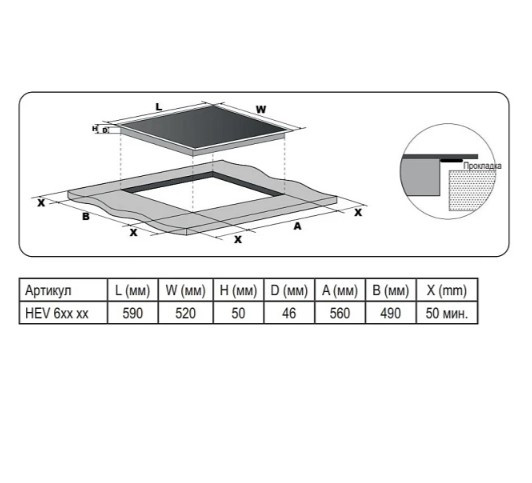 Электрическая варочная панель Evelux HEV 642 B