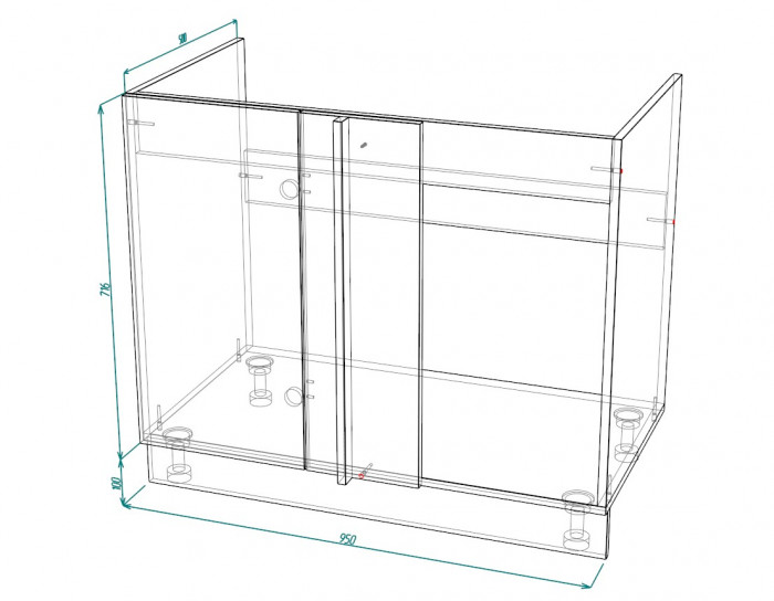 Шкаф нижний угловой ШНУП 1000 Норд