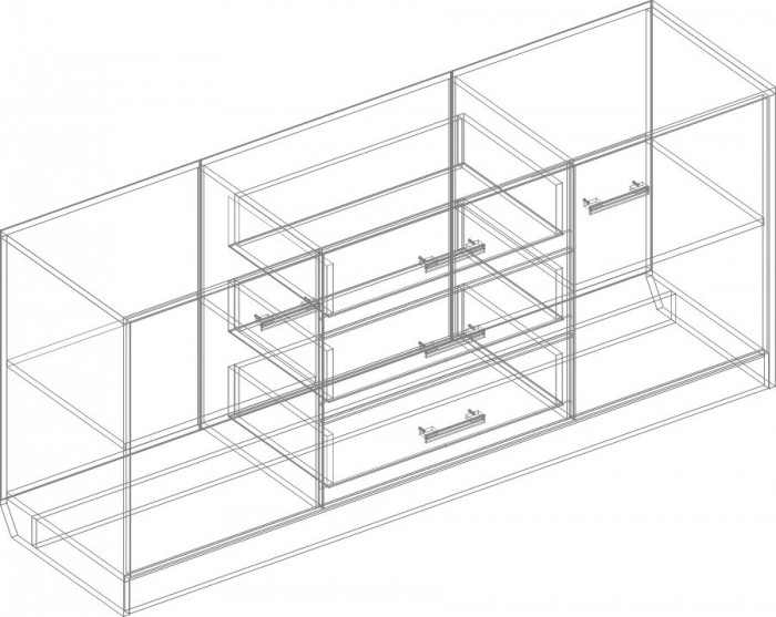 Комод 2 ств. с 3 ящиками Милана Велес