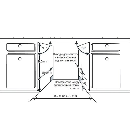Встраиваемая посудомоечная машина Evelux BD 4503