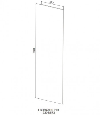 Фасад торцевой высокий для пенала Марсель Гола