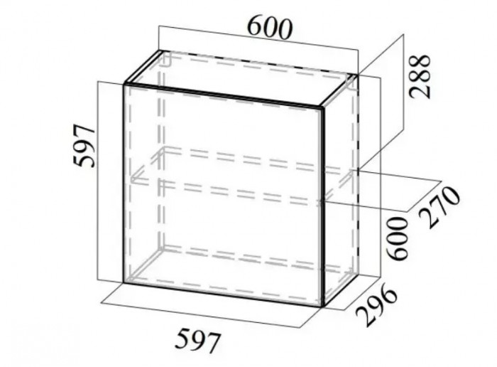 Шкаф навесной 600/600 Квадро СВ