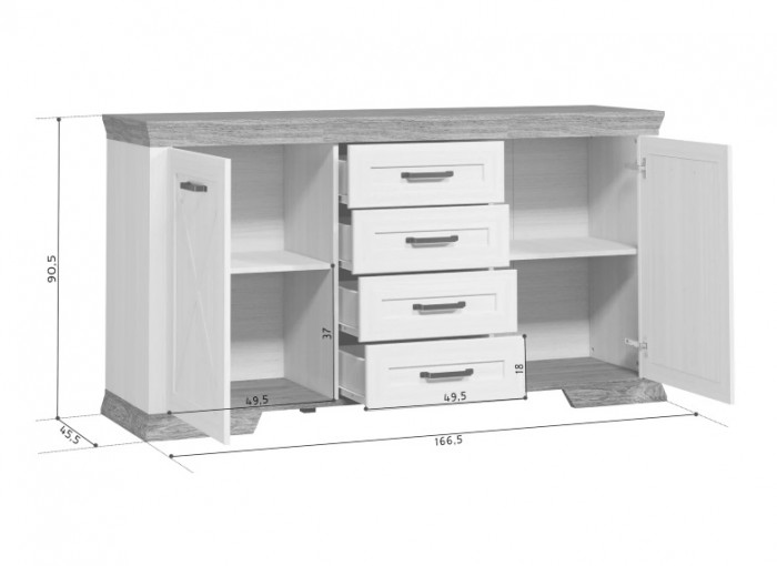 Комод KOM2D4S Marselle