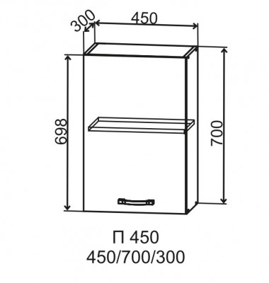Шкаф верхний 450/700 Фортуна ДСВ