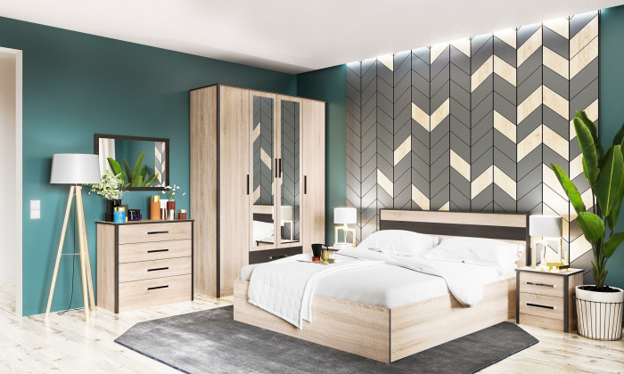 Кровать 1600 с настилом ДСП Лирика ЛК-1